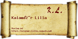 Kalamár Lilla névjegykártya